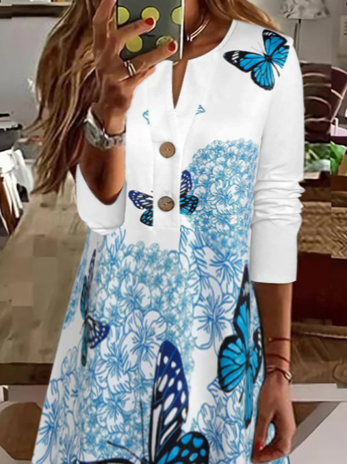 Butterfly Regular Fit Casual Dresses