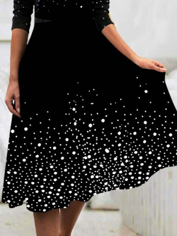 Urban Polka Dots Regular Fit V Neck Dress