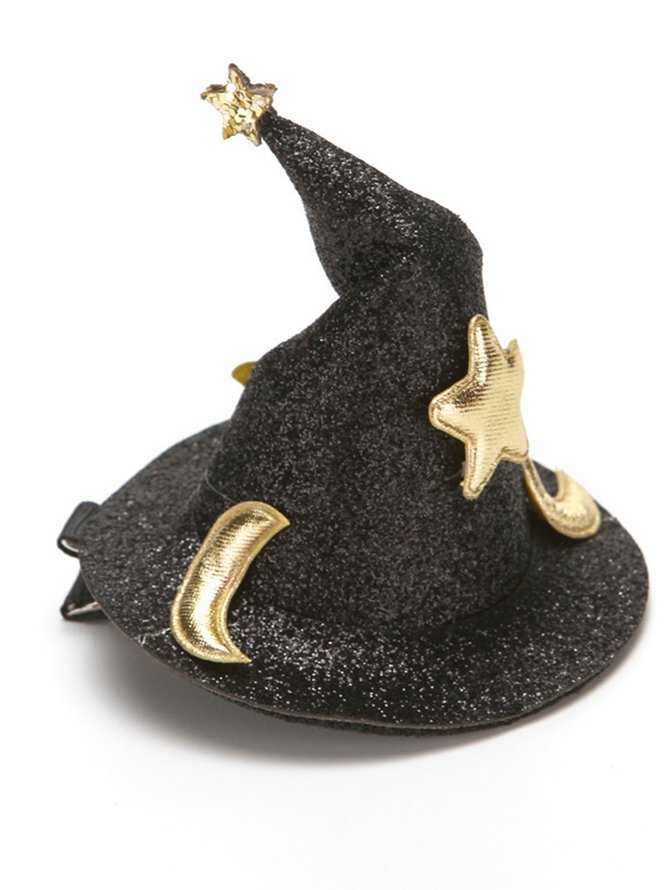 Casual Halloween Colorful Bend Top Hat Hair Clip