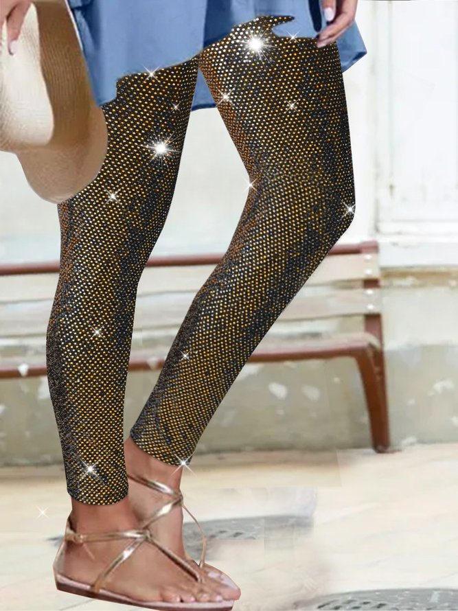 Sequin wedding party mother's Day fit high elastic rubber Waist Pants