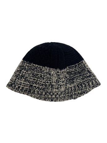 Black and White Gradient Hand Knit Hat