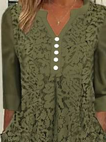Casual Plain Autumn Polyester Natural No Elasticity Loose Three Quarter A-Line Dresses for Women