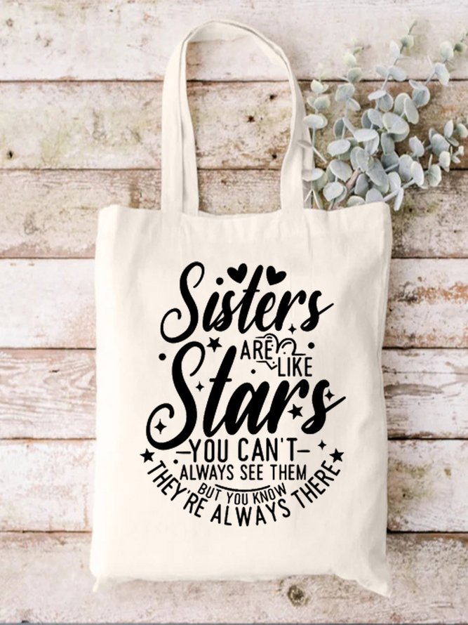 Always Be There Sister Star Shopping Tote