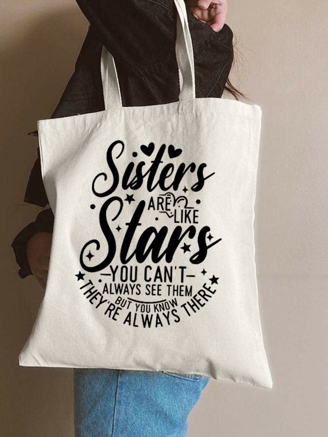 Always Be There Sister Star Shopping Tote