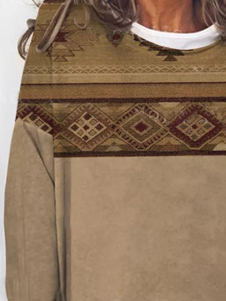 Ethnic Vintage Loose Sweatshirt