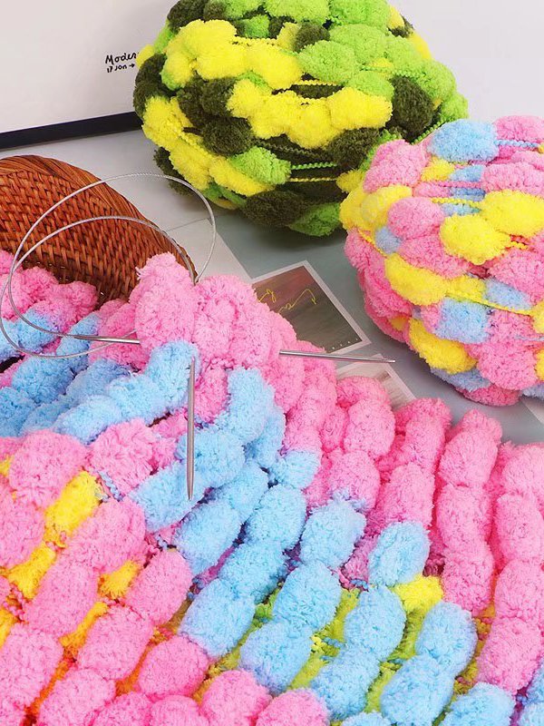 Wool Gradient Dolls Handmade DIY Woven Scarf