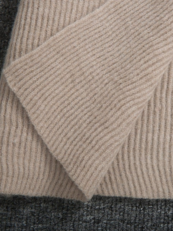 Casual Wool/Knitting Plain Sweater Coat