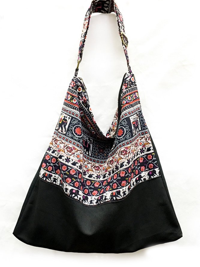 Vintage Ethnic Hemp Cotton Shoulder Bag Tote Bag