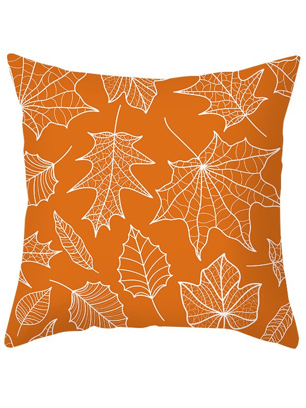 Thanksgiving Harvest Holiday Party Maple Leaf Print Home Pillow Cushion Cover 45*45