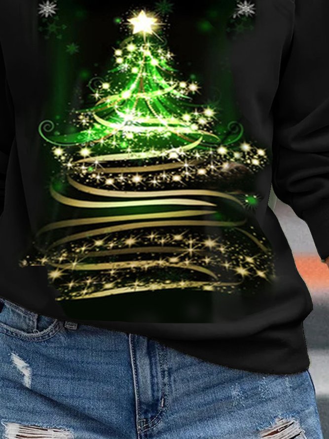Christmas Tree Asymmetrical Zipper Sweatshirts