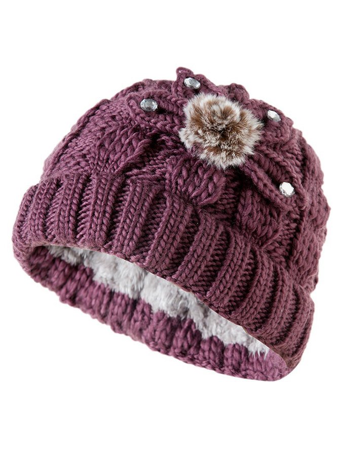 Ethnic Vintage 3D Floral Beaded Woolen Hat