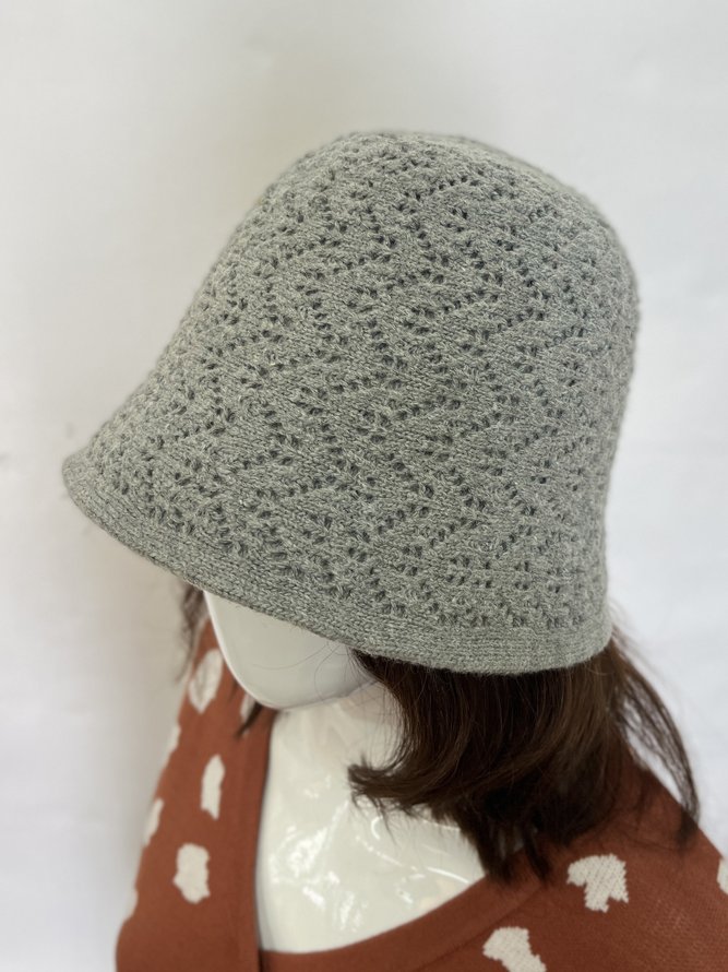 Vintage Crochet Arrow Pattern Bucket Hat Casual Hat Bucket Hat