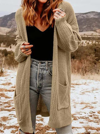 Loose Wool/Knitting Casual Sweater Coat