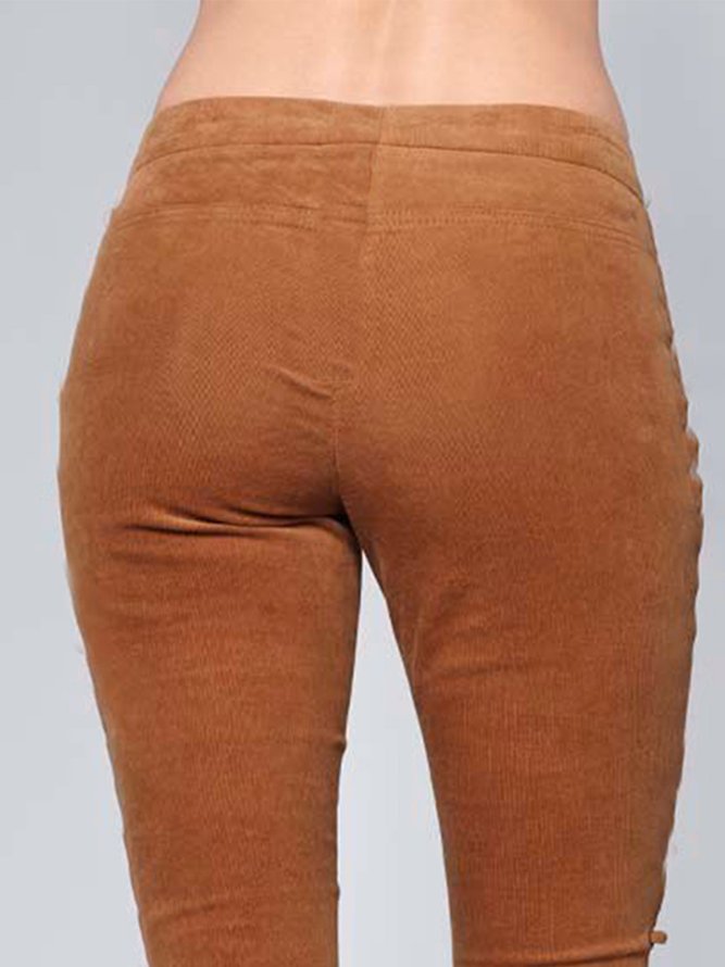 Casual Regular Fit Corduroy Casual Pants
