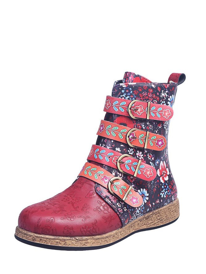 Ethnic Vintage Floral Boots