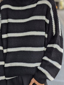 Loose Plain Stand Collar Sweater