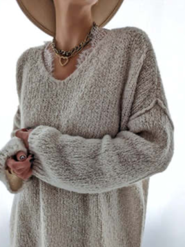 V Neck Casual Wool/Knitting Sweater