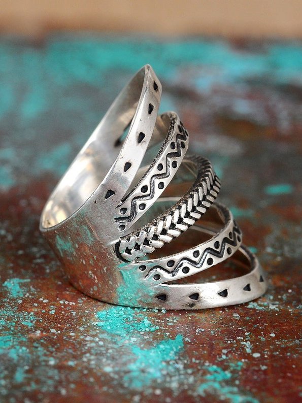 Casual Boho Multilayer Ethnic Group Ring Vintage Jewelry