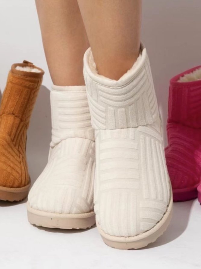 Fleece Warm Towel Upper Short Boots Snow Boots