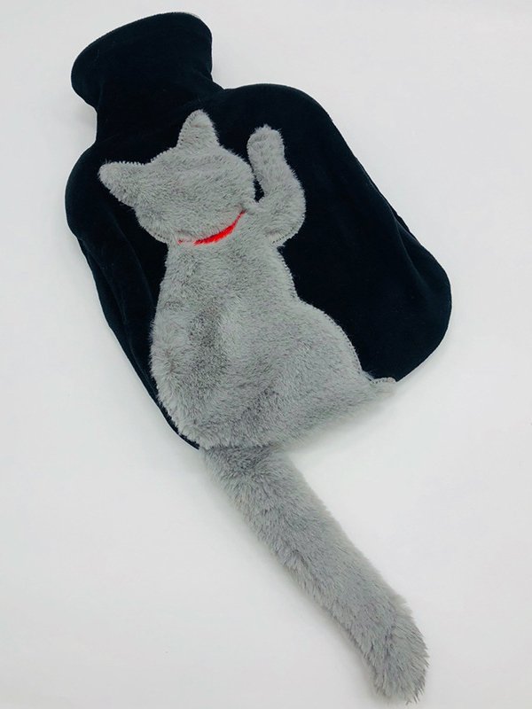 Winter Water Bag Home Thickened Large Capacity Water Injection Explosion-proof Water Bag Cat Pattern Hand Warmer