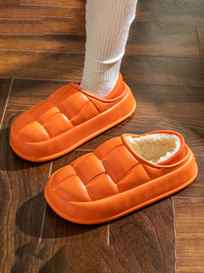 Waterproof Couple EVA Fleece Home Slippers