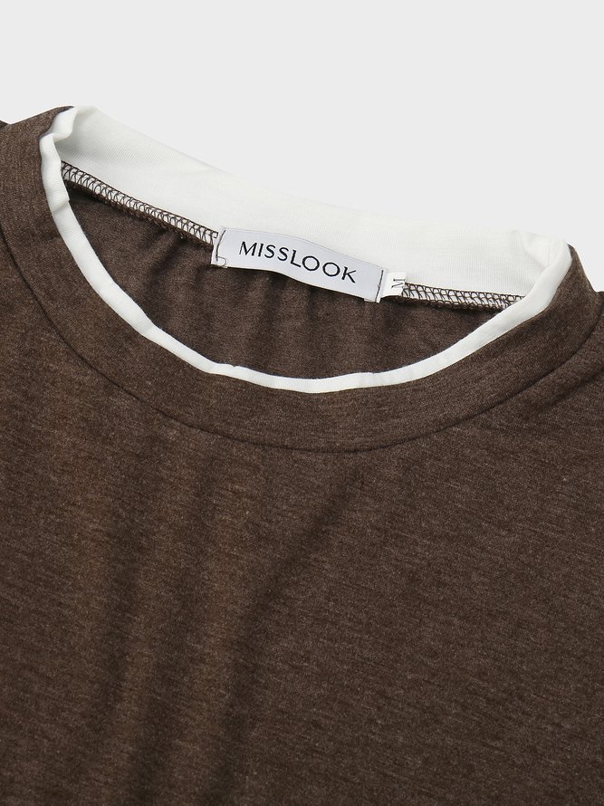 Long Sleeve Solid Cotton-Blend Shirt