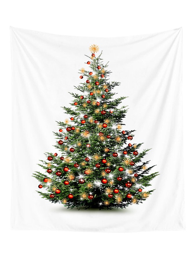 51x60 Inch Background Blanket Home Holiday Decor Christmas Tapestry Xmas Tree Art