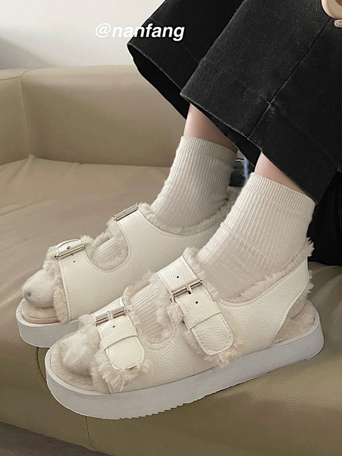 Plush Warm Winter Sandals