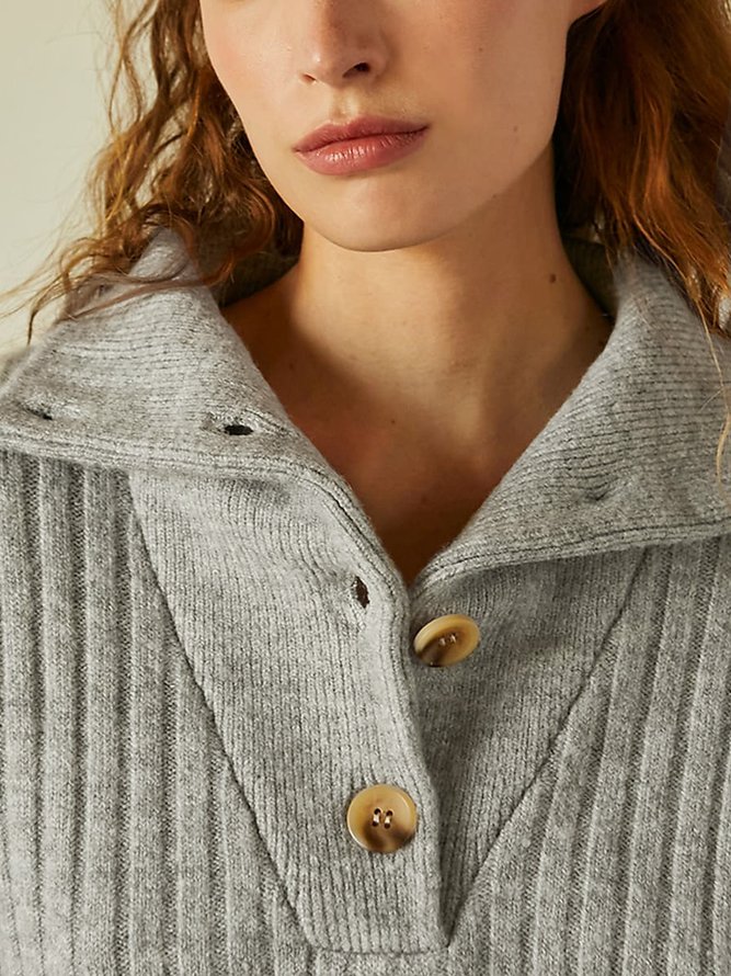 Casual Shawl Collar Wool/Knitting Sweater