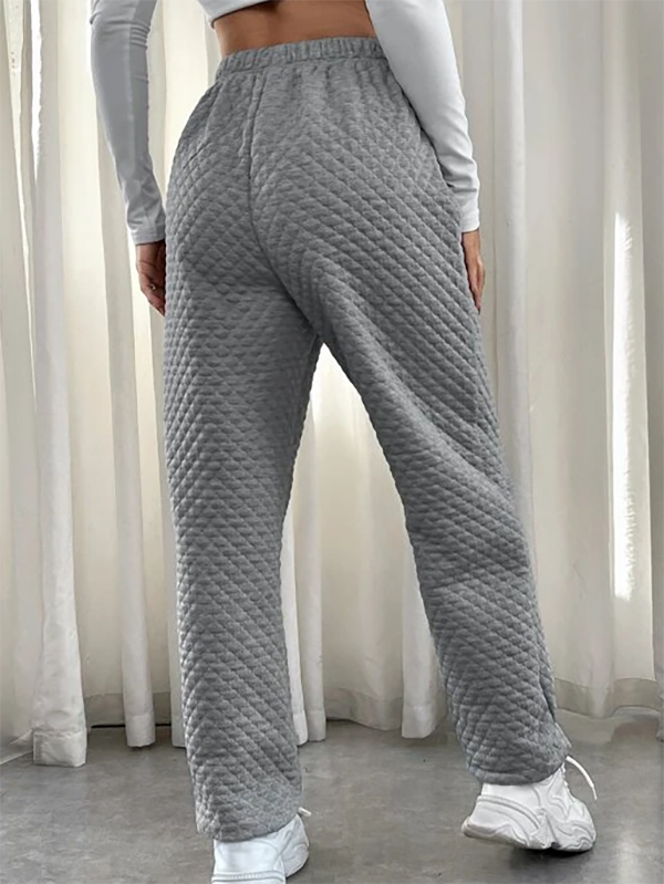 Small Diamond Quilted Warm Casual Pants