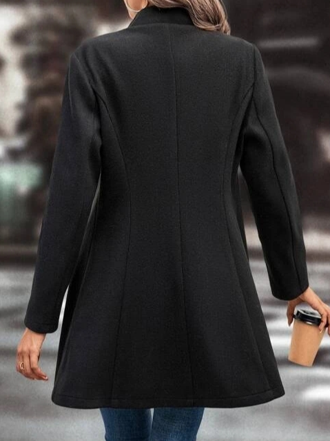 Casual Woolen Regular Fit Plain Overcoat