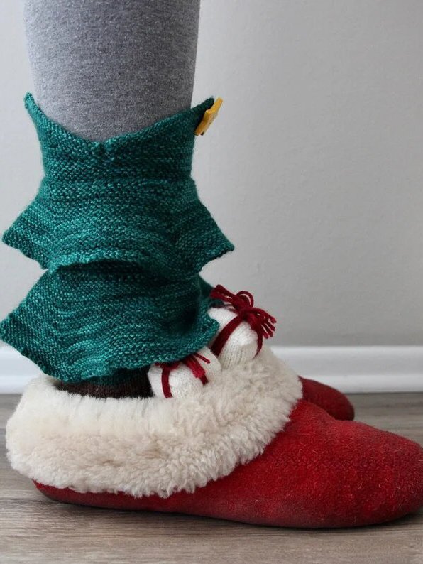 Christmas Tree Gift Pattern Cotton Socks Floor Socks Autumn Winter Warmth Thickening Accessories