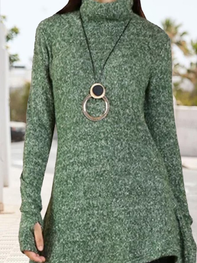 Casual Regular Fit Wool/Knitting Plain Dress