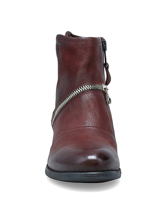 Vintage Plus Size Side Zipper Decor Split Joint Ankle Boots