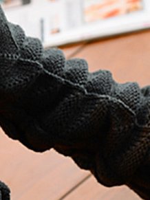 Everyday Casual Solid Cotton Knit Long Half Finger Gloves Sleeves Accessories