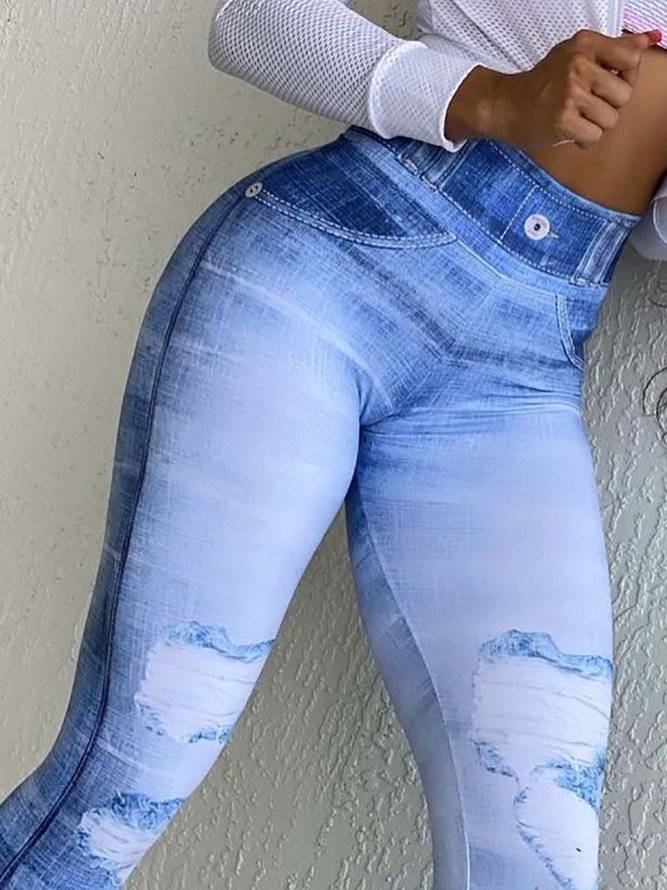 Ombre Regular Fit Casual Fashion Pants