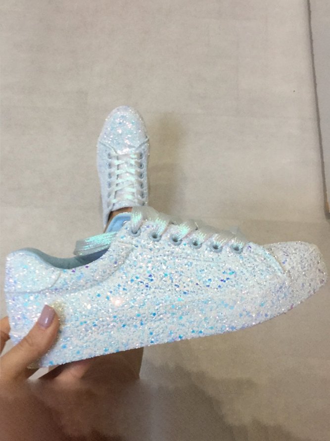 Glitter Sparkling Personalized Casual Flat Sneakers