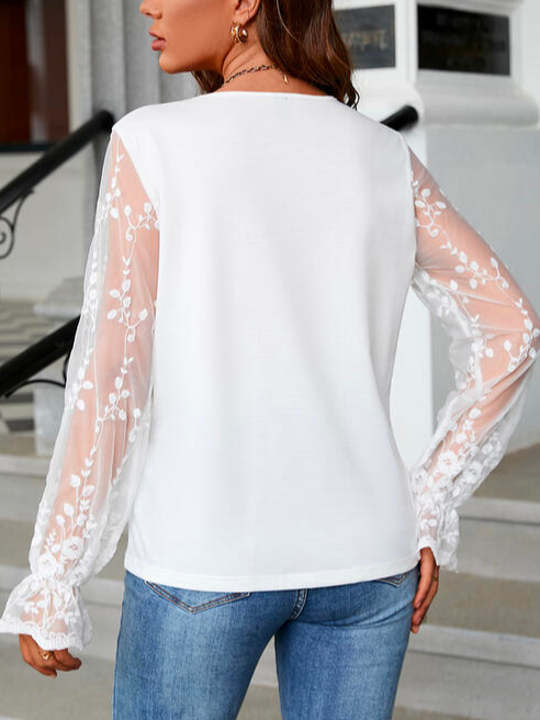 Butterfly Loose Casual V Neck Top