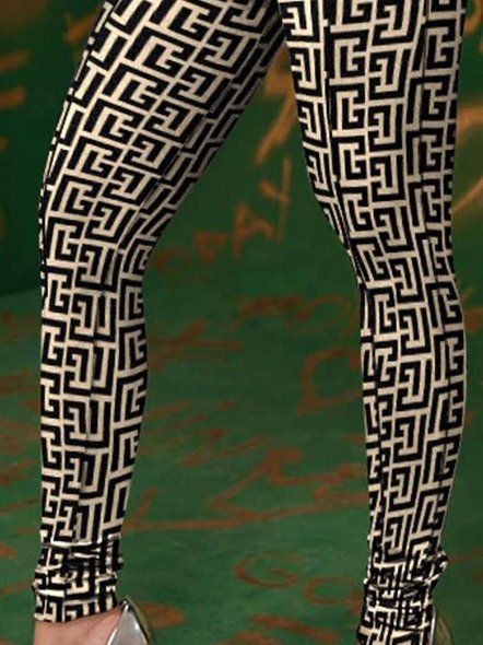 Urban Regular Fit Geometric Fashion Pants