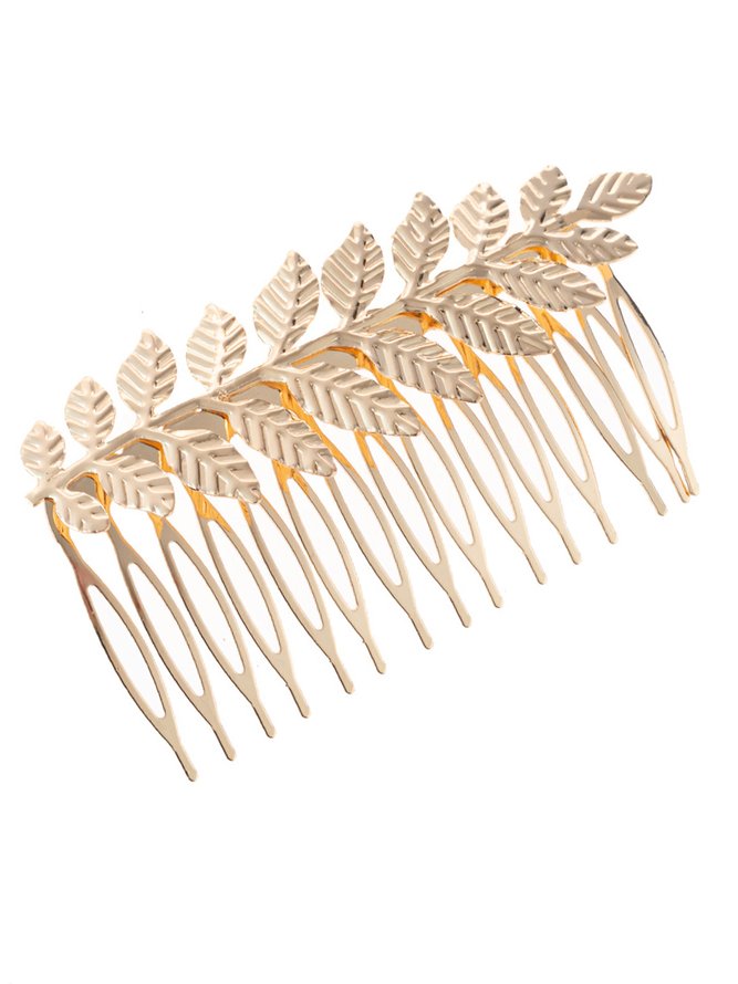 Casual Gold Vintage Leaf Pattern Ancient Athenian Headwear Hair Roller Daily Commuter Wedding Party Jewelry