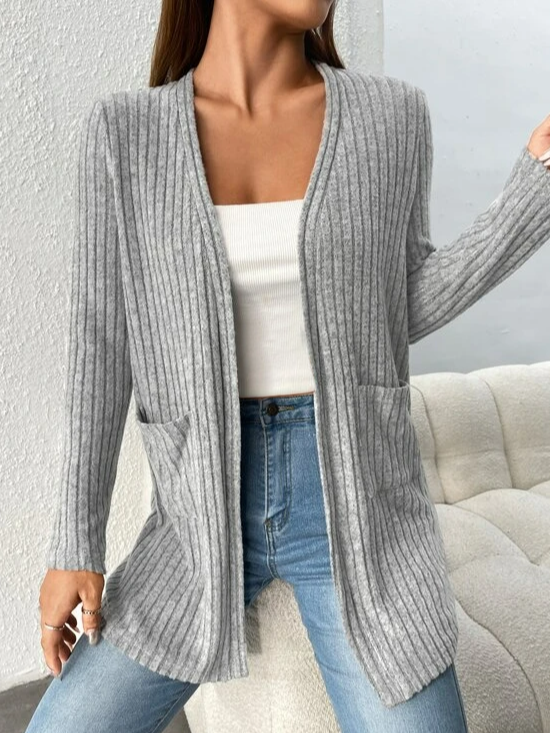 Knitted Plain Casual Other Coat