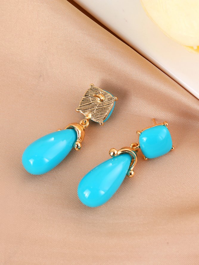 Boho Vacation Turquoise Drop Earrings Beach Everyday Versatile Jewelry