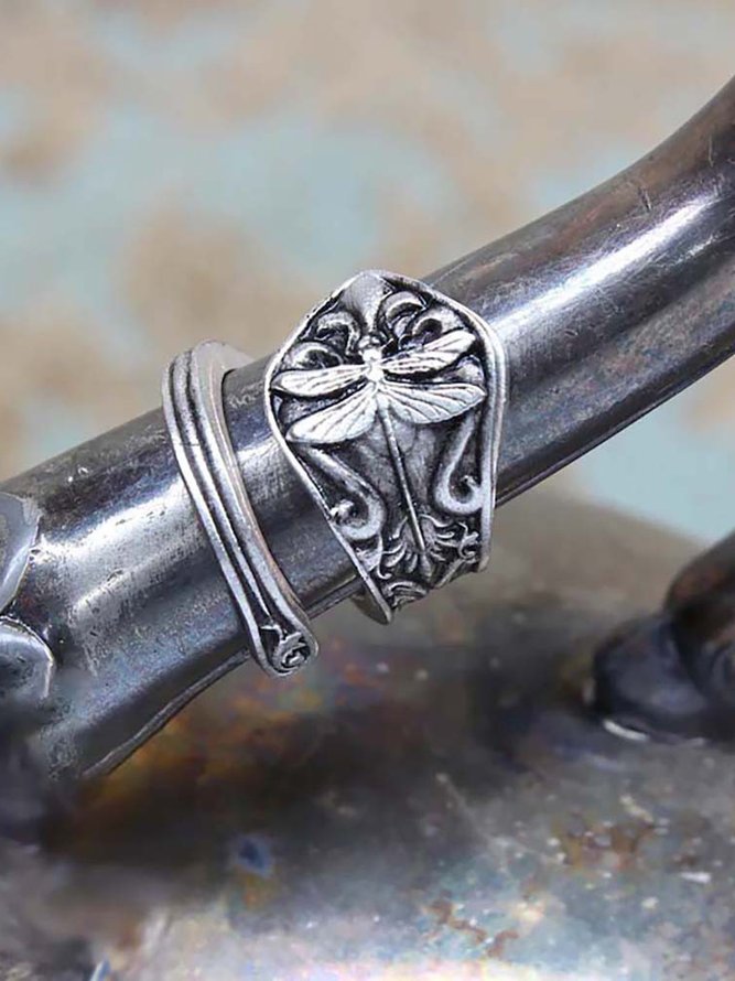 Ethnic Vintage Dragonfly Ring Boho Jewelry