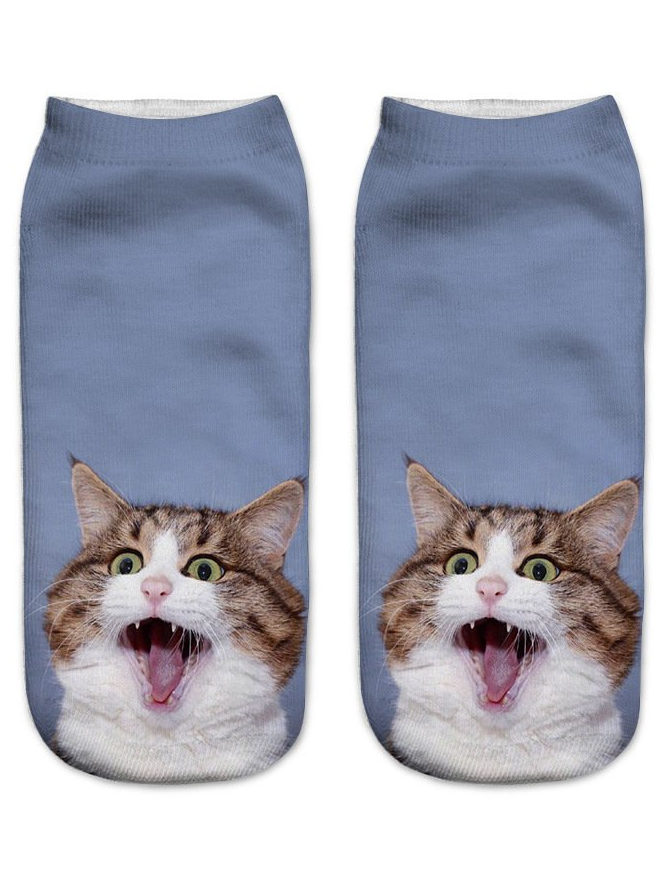 Cat Printed Socks