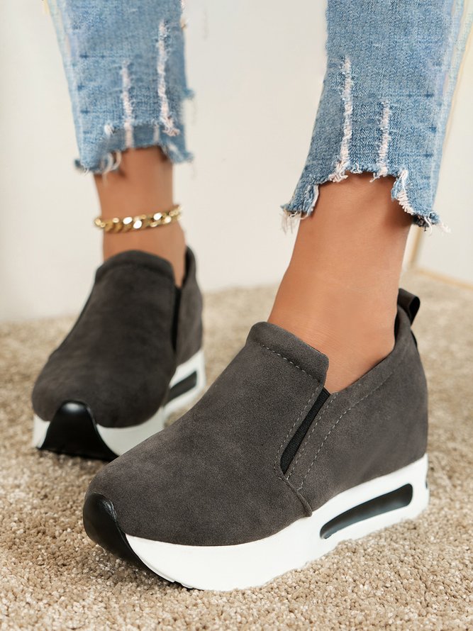 Casual Slip On Height Increasing Platform Shoes