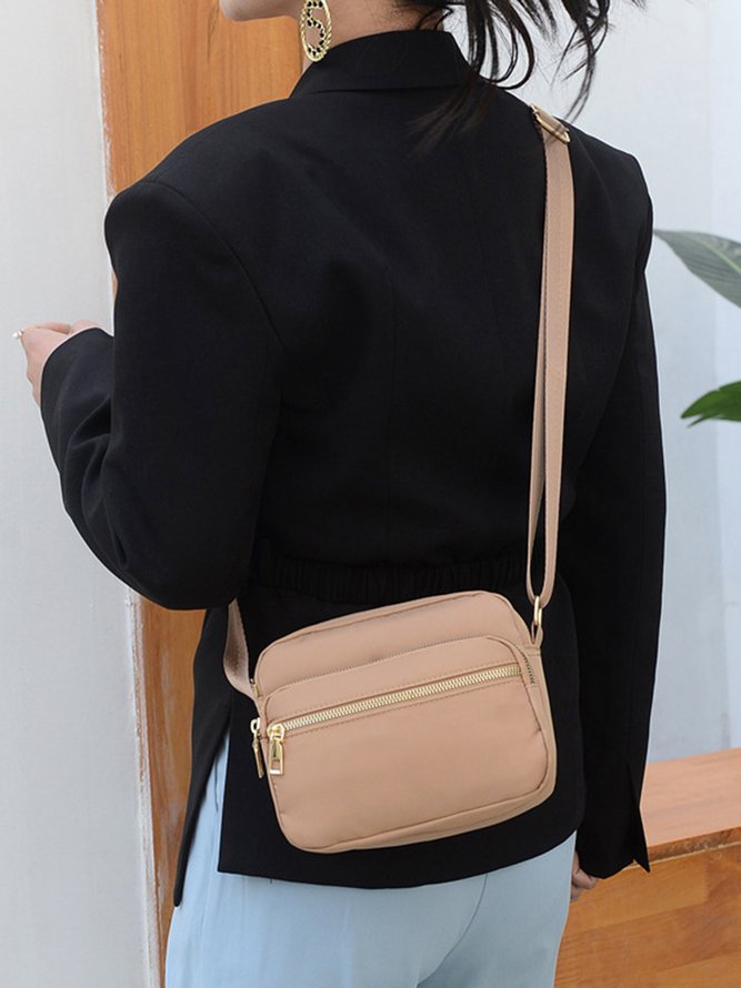 Simple Oxford Cloth Multifunctional Pocket Zipper Messenger Bag