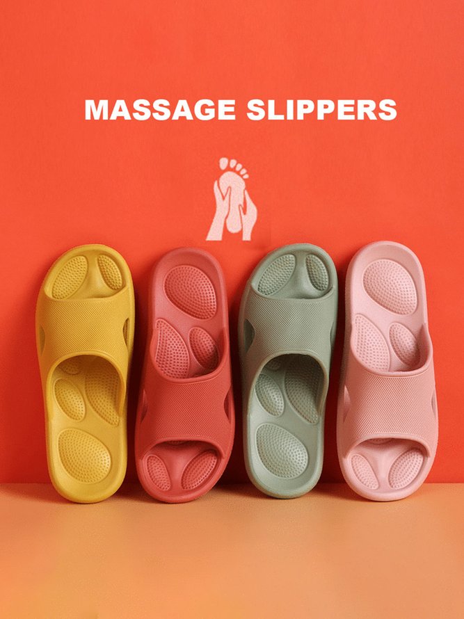 Comfy Plain Eva Massage Bathroom Slippers