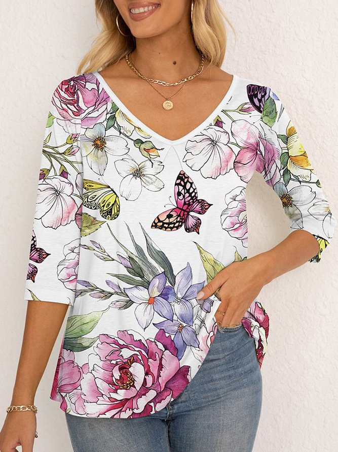Butterfly Loose Casual T-Shirt