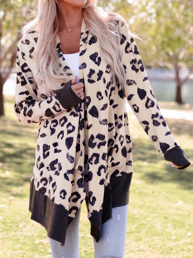 Casual Leopard Others Other Coat