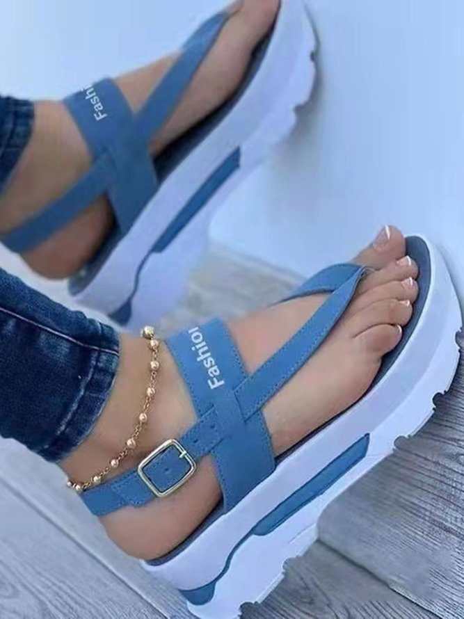Soft Platform Thong Sandals